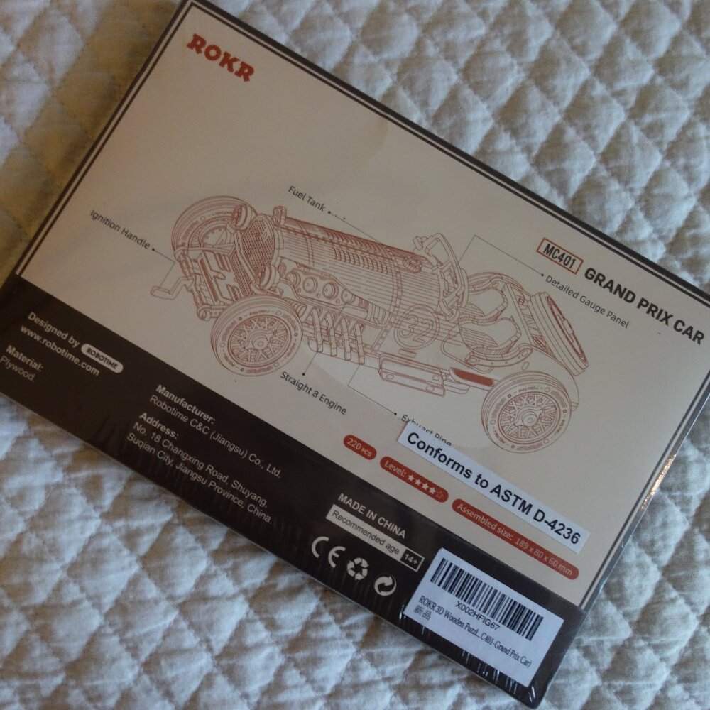 NIP ROKR Grand Prix Car 1:16 Scale Model Kit MC401 - Picture 2 of 4